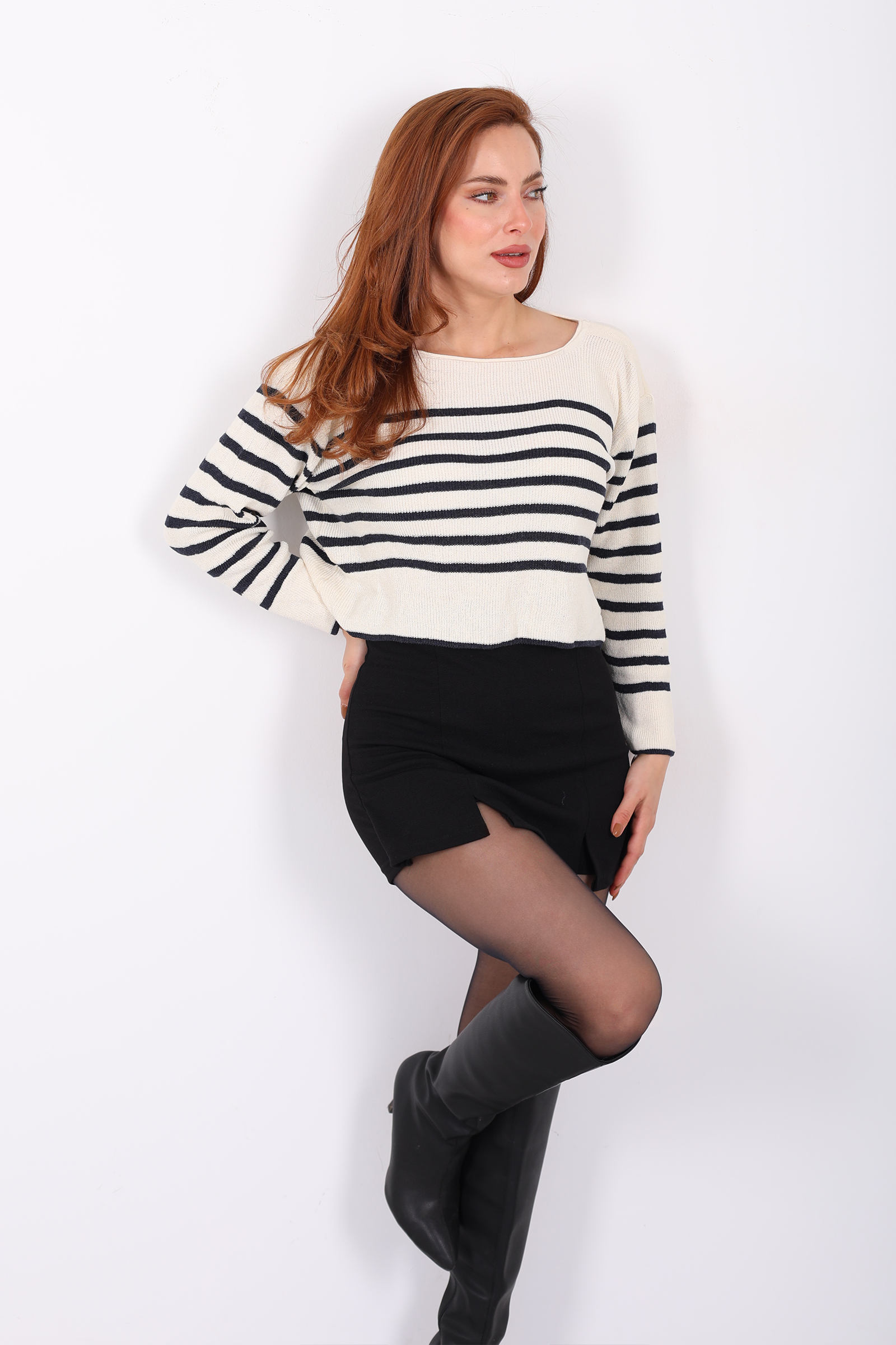 Havuz Yaka Haki Kadın Oys Bluz