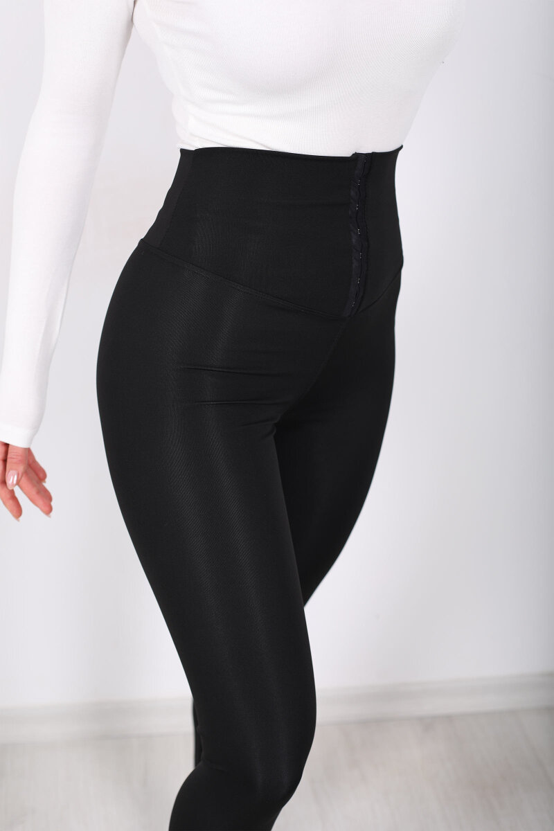 Agraf Kadın Siyah Scuba Korse Tayt - 2