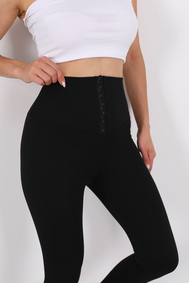 Agraf Korse Siyah Kadın Tayt - 2