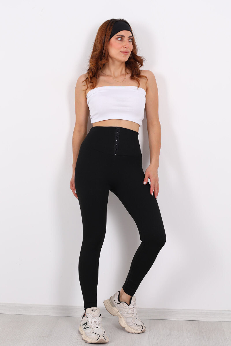 Agraf Korse Siyah Kadın Tayt - 1