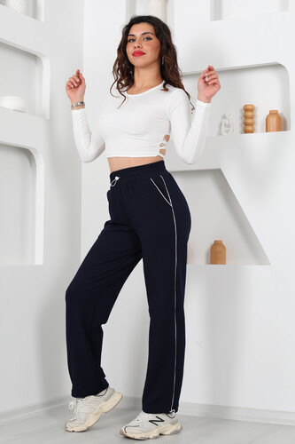 Arabiyeli Stoper Lacivert Kadın Pantolon - 2