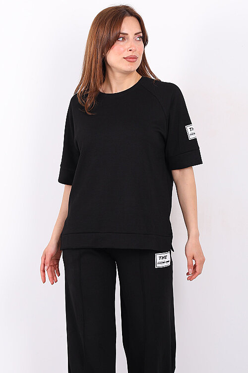 Arma Detaylı Reglan Kol Siyah Kadın Takım - 5