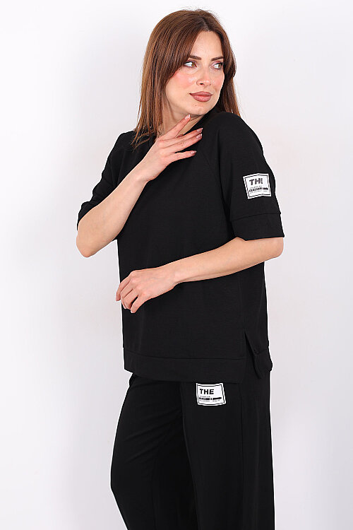 Arma Detaylı Reglan Kol Siyah Kadın Takım - 4