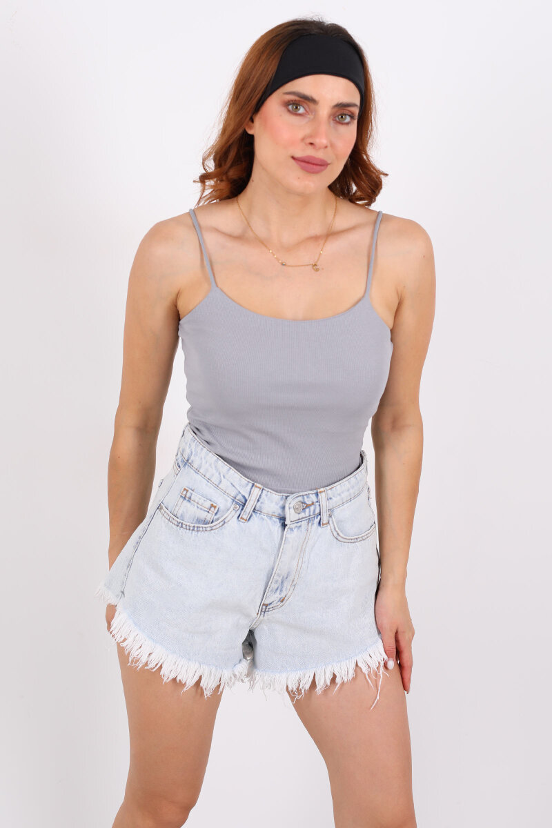 Askılı Kaşkorse Antrasit Kadın Atlet - 3