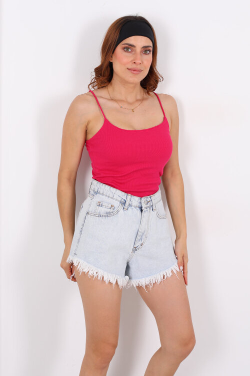 Askılı Kaşkorse Fuşya Kadın Atlet - 6