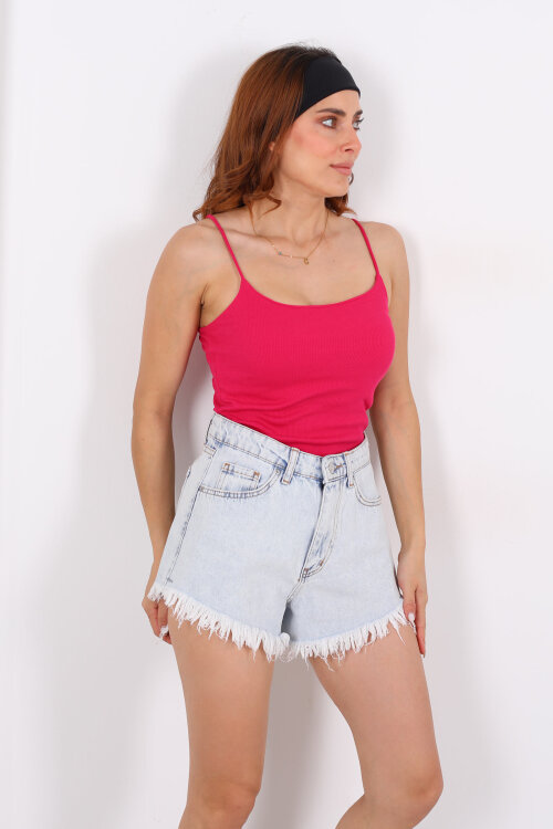 Askılı Kaşkorse Fuşya Kadın Atlet - 4