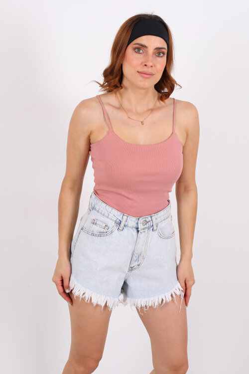 Askılı Kaşkorse Gül Kurusu Kadın Atlet - 6