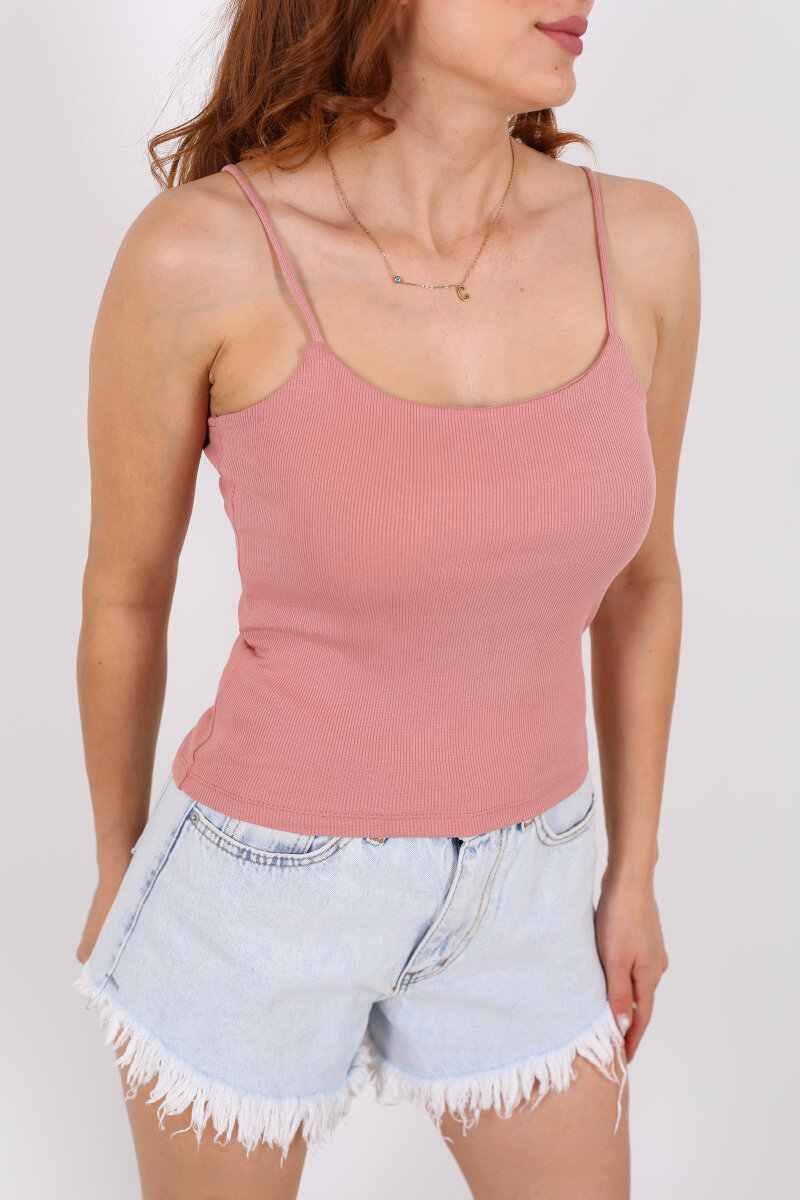 Askılı Kaşkorse Gül Kurusu Kadın Atlet - 2