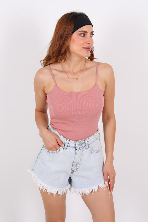 Askılı Kaşkorse Gül Kurusu Kadın Atlet - Berox