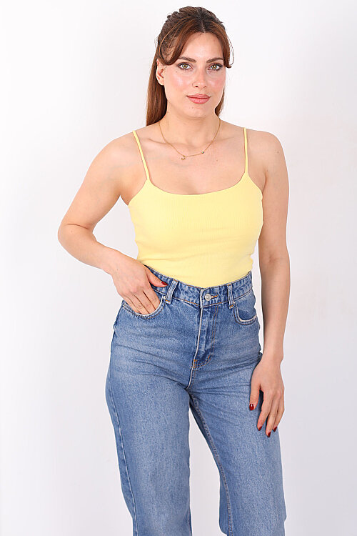 Askılı Kaşkorse Sarı Kadın Atlet - 3