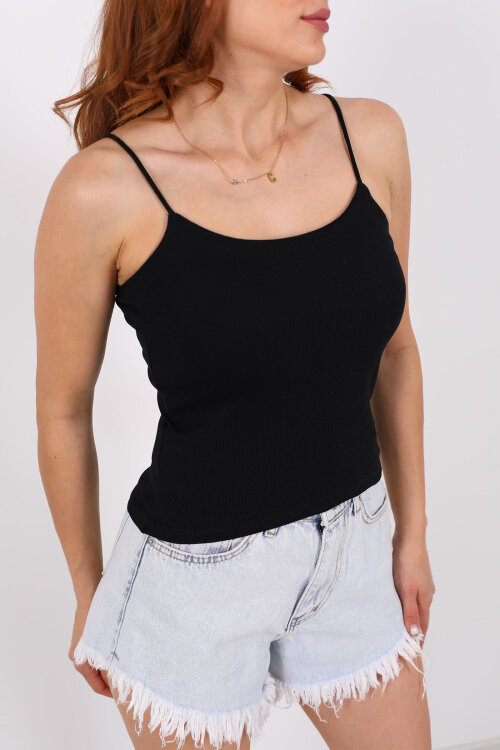 Askılı Kaşkorse Siyah Kadın Atlet - Berox (1)