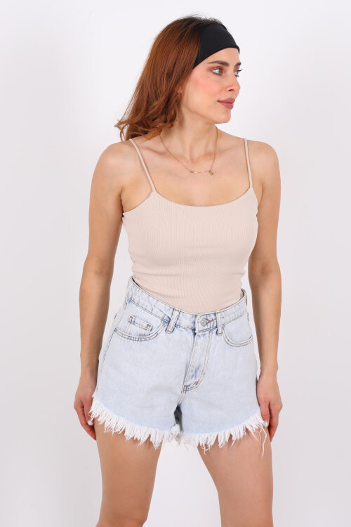 Askılı Kaşkorse Taş Rengi Kadın Atlet - Berox