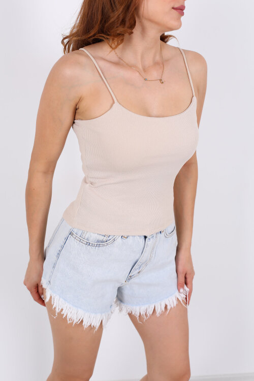 Askılı Kaşkorse Taş Rengi Kadın Atlet - Berox (1)