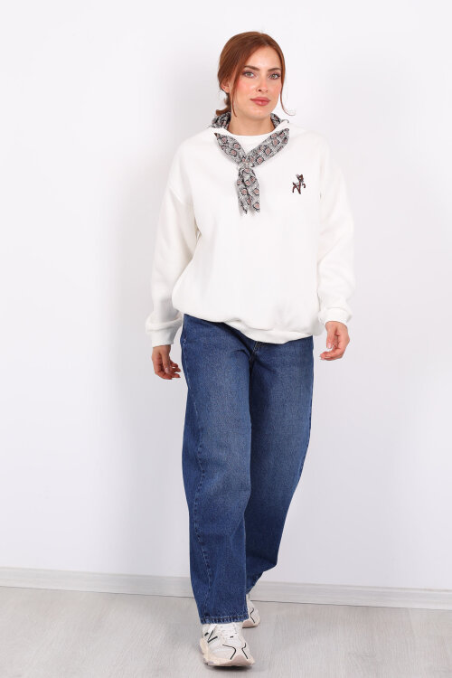 Barrel Koyu Buz Kadın Jeans - 7