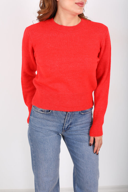 Bisiklet Yaka Turuncu Kadın Triko Kazak - Berox (1)