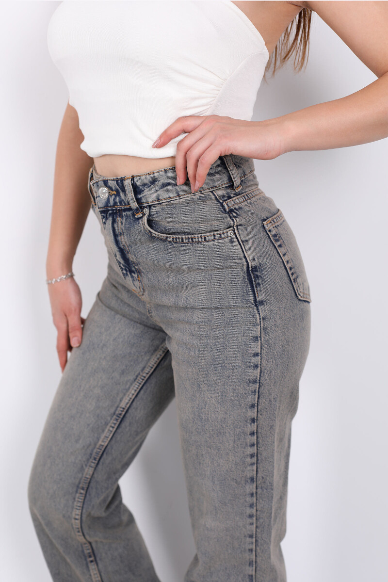 Boru Paça Tint Kadın Straight Paça Kesik Kot Pantolon - 2