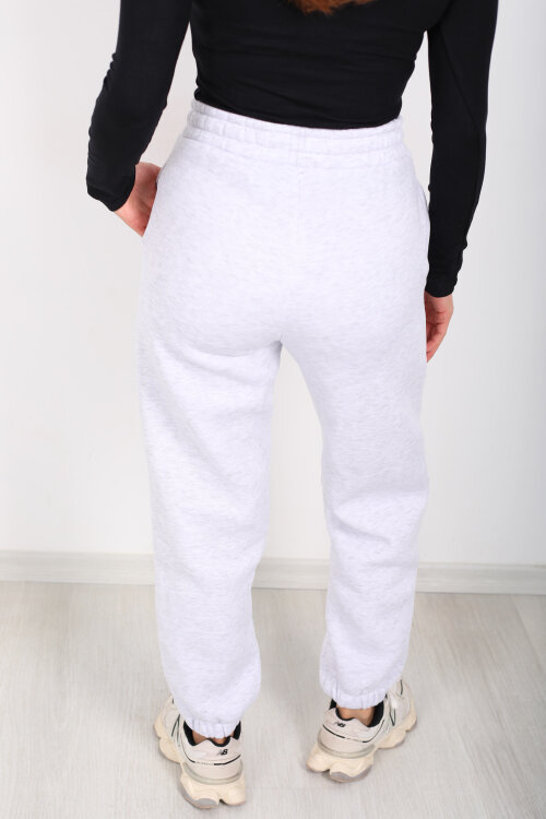 California Yazılı Paça Lastikli Üç İplik Gri Kadın Eşofman Altı - 5