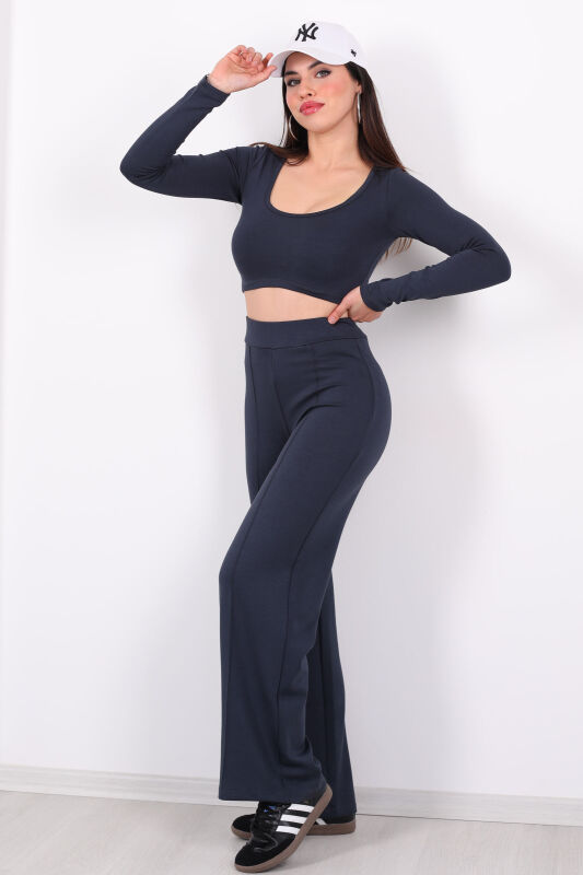Çimalı Modal Pantolon - Crop Antrasit Kadın Takım - 1