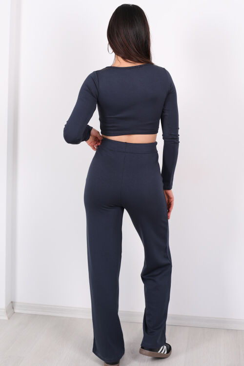Çimalı Modal Pantolon - Crop Antrasit Kadın Takım - 7