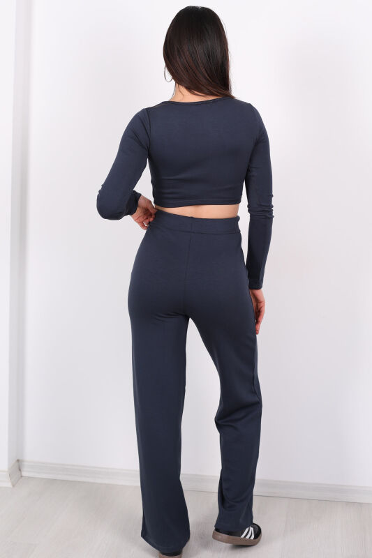 Çimalı Modal Pantolon - Crop Antrasit Kadın Takım - 7
