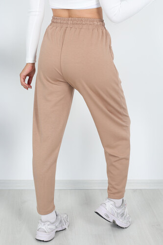 Çimalı Ön Çift Cepli Bej Kadın Modal Pantolon - 4