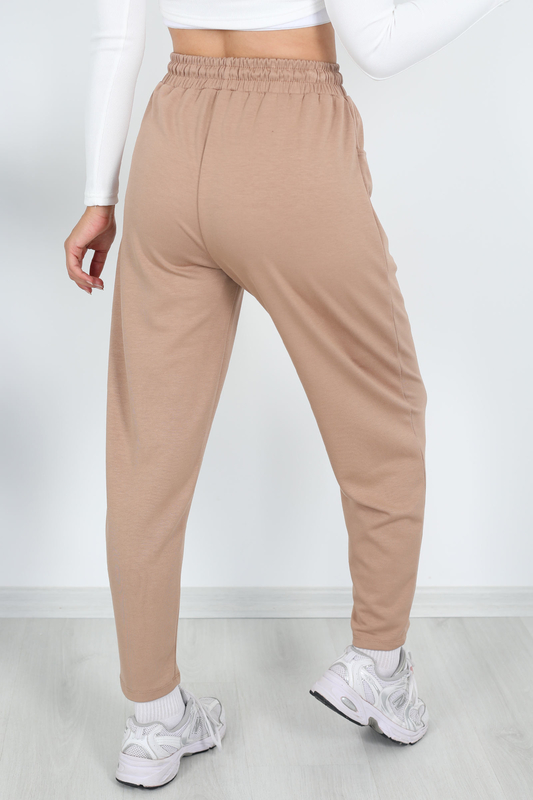 Çimalı Ön Çift Cepli Bej Kadın Modal Pantolon - 4