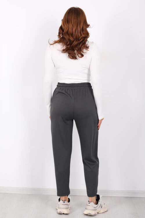 Çimalı Ön Çift Cepli Haki Kadın Modal Pantolon - 5