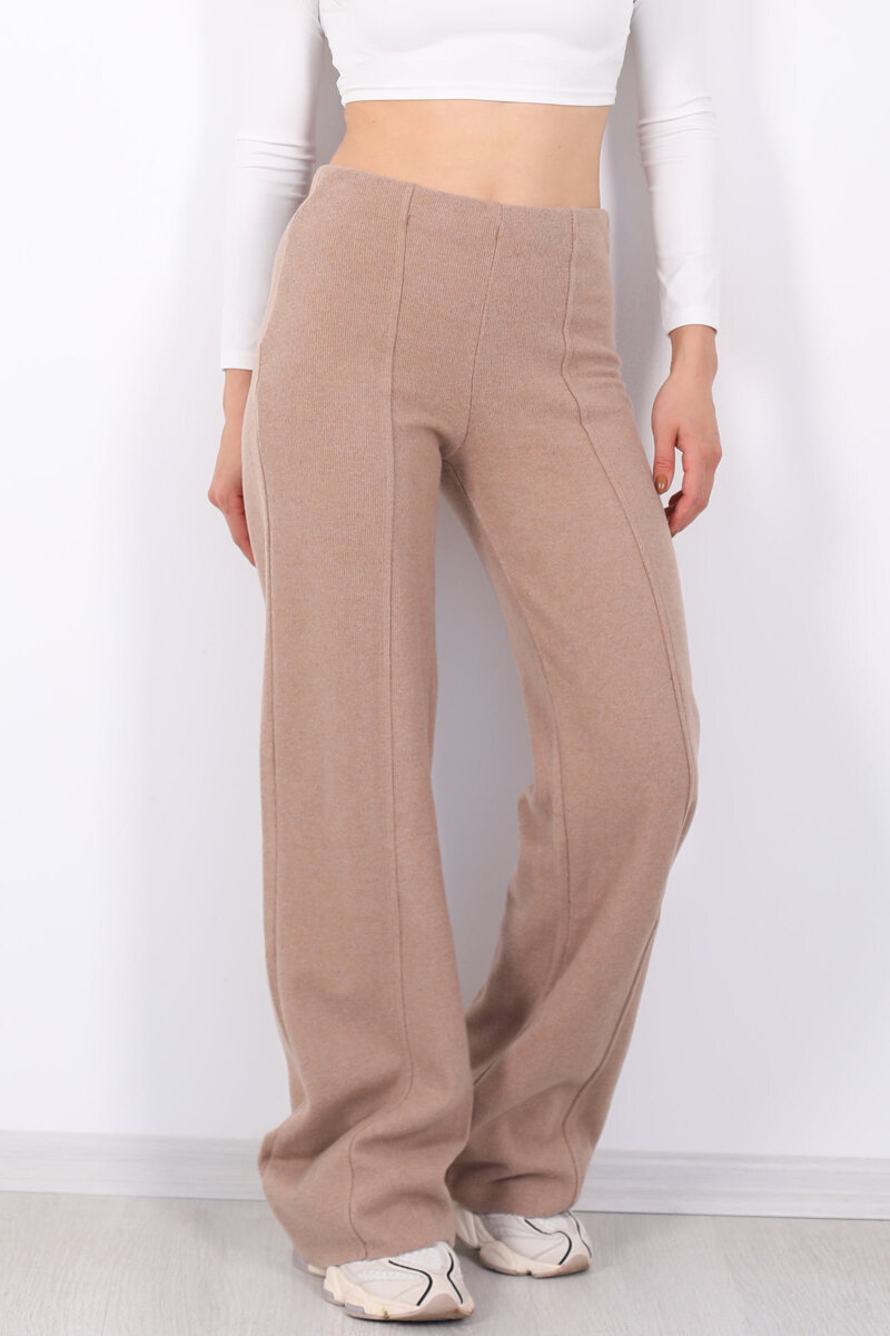 Çimalı Örme Taba Kadın Pantolon - 2