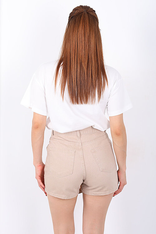 Espresso Kabarcık Baskılı Kadın Ekru T-Shirt - 4