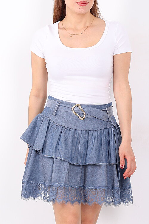 Havuz Yaka Kısa Kol Beyaz Kadın Basic Body - Berox (1)