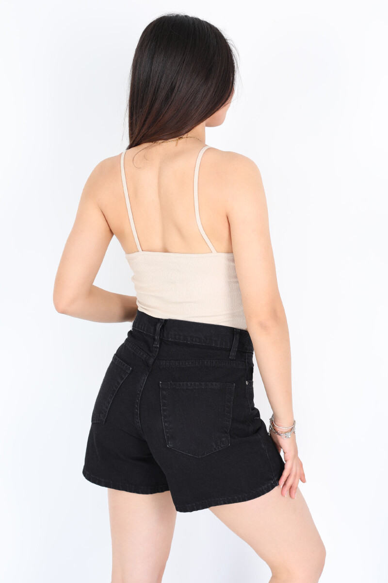 İp Askılı Kaşkorse Krem Kadın Crop - 5