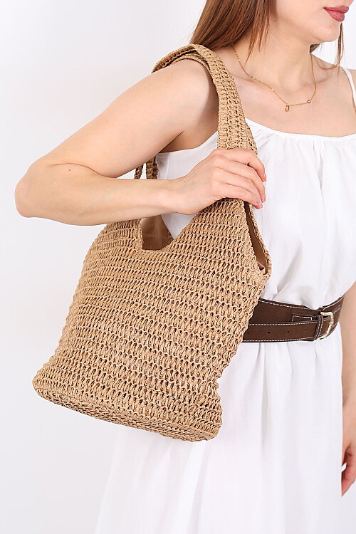 Kağıt Camel Tasarım Hasır Çanta - 3