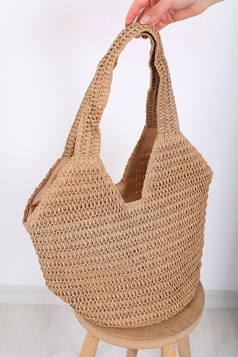 Kağıt Camel Tasarım Hasır Çanta - 4