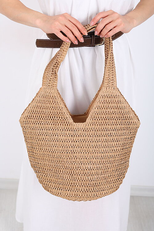 Kağıt Camel Tasarım Hasır Çanta - 5