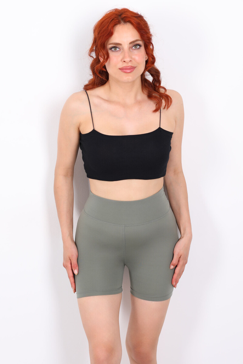 Katya Mint Yeşili Kadın Toparlayıcı Şort Tayt - 4