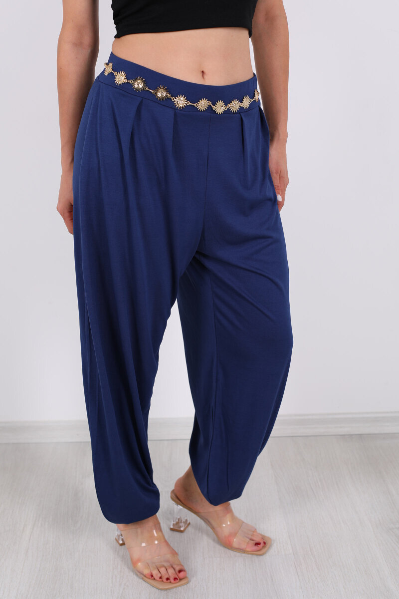 Modal Şalvar Kadın Lacivert Pantolon - 2