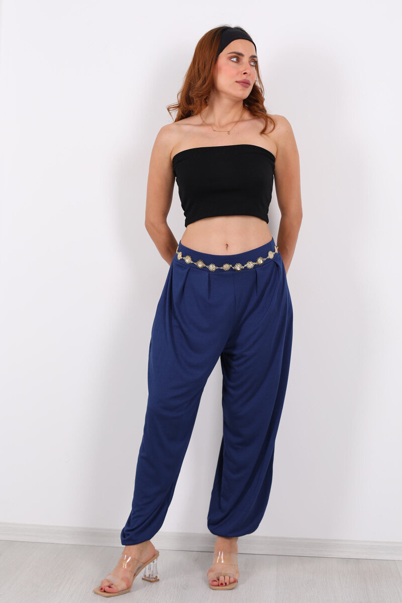 Modal Şalvar Kadın Lacivert Pantolon - 6