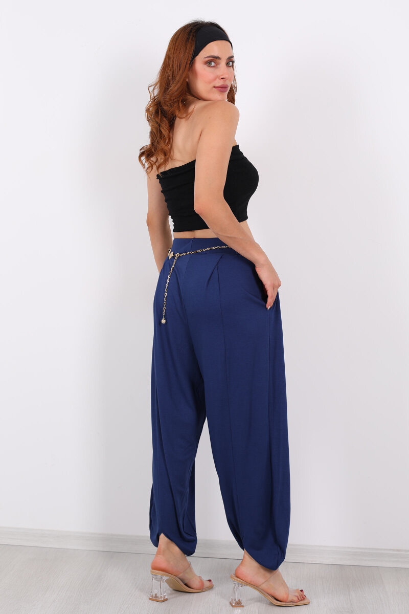 Modal Şalvar Kadın Lacivert Pantolon - 5