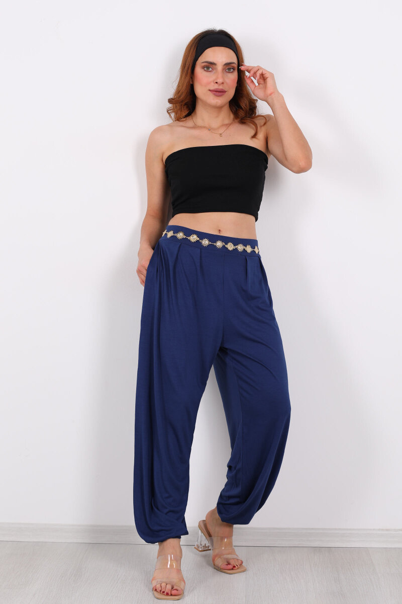 Modal Şalvar Kadın Lacivert Pantolon - 1