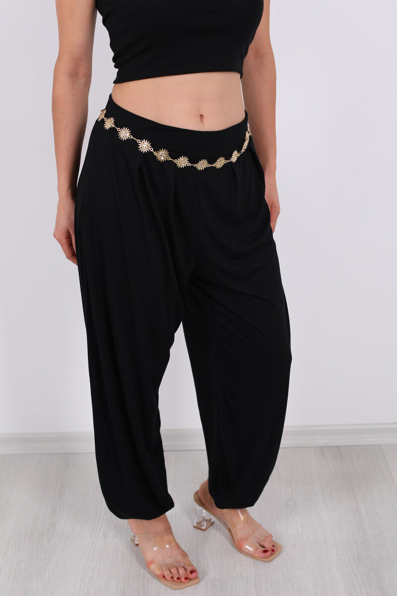 Modal Şalvar Kadın Siyah Pantolon - 2