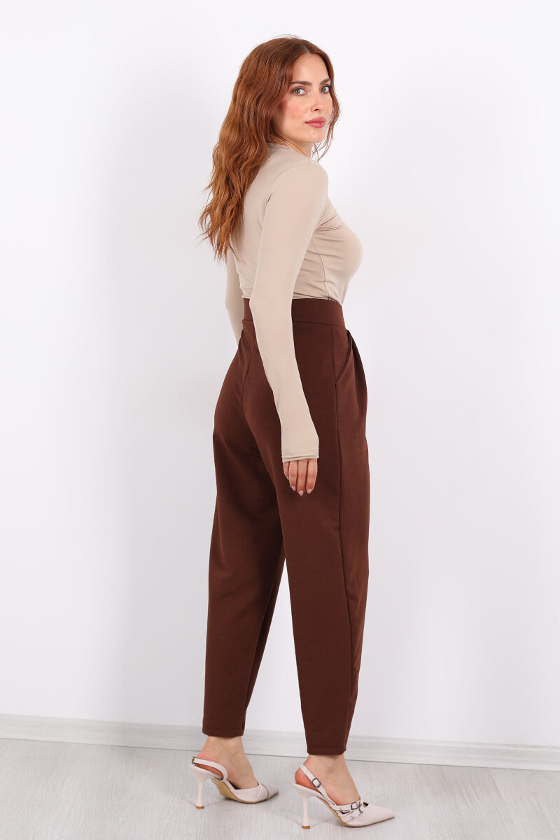 Pensli Acı Kahve Kadın Balon Pantolon - 5