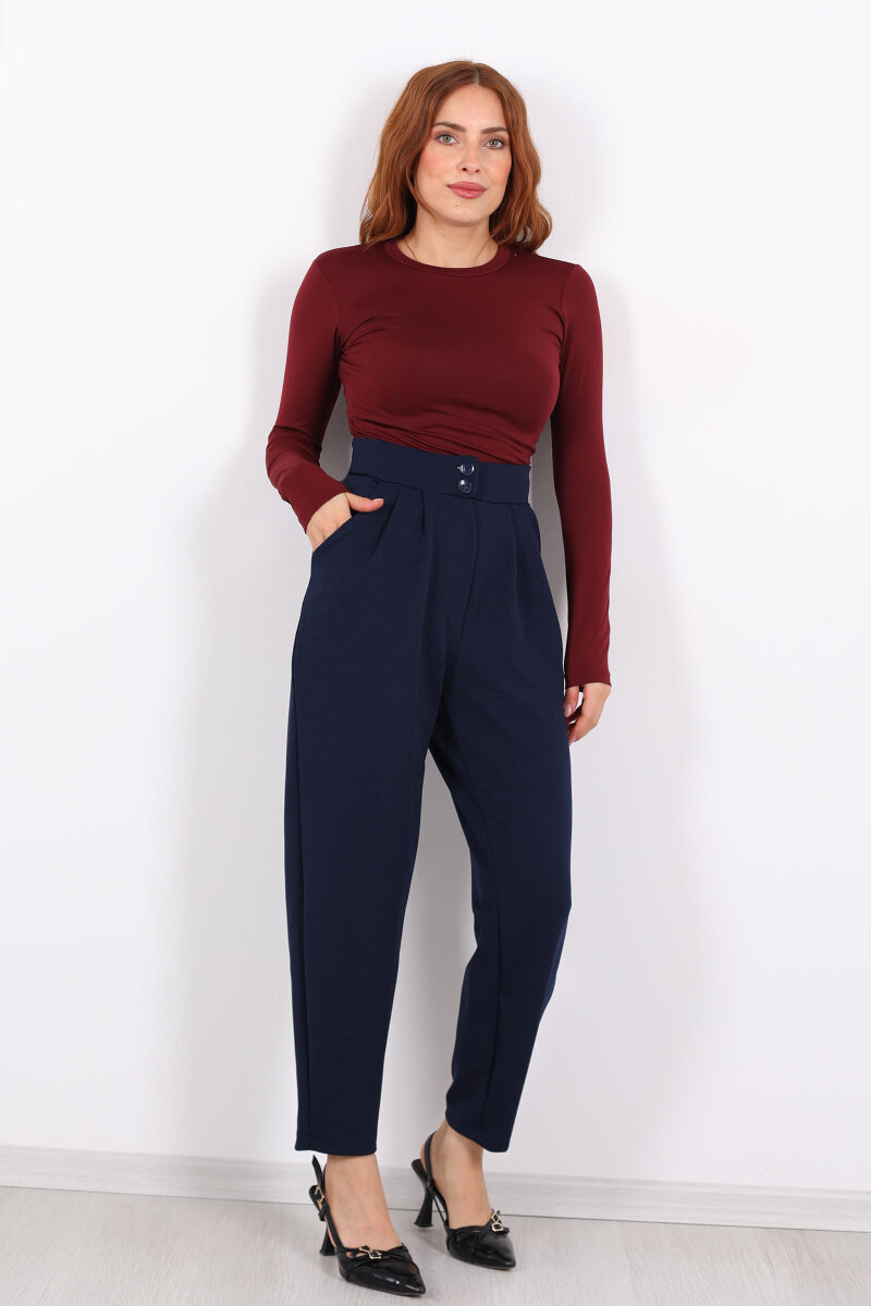 Pensli Lacivert Kadın Balon Pantolon - 1