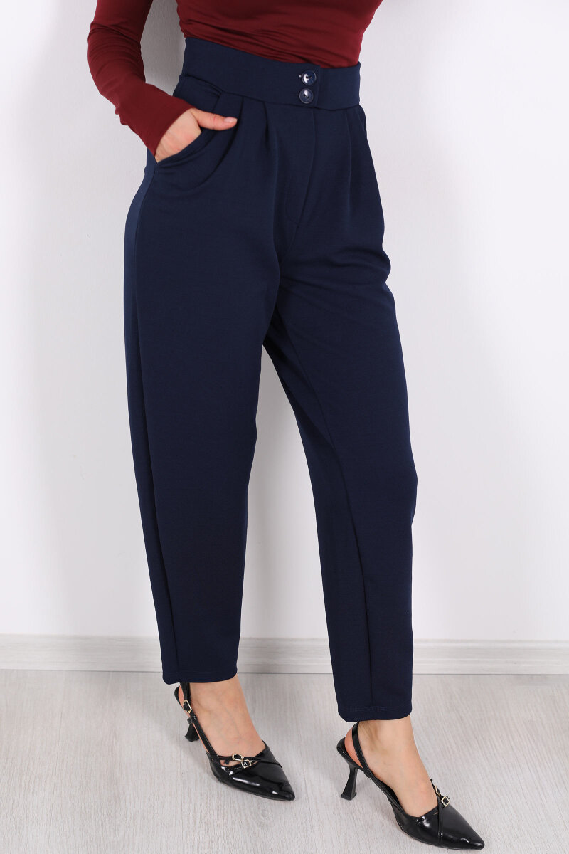 Pensli Lacivert Kadın Balon Pantolon - 2