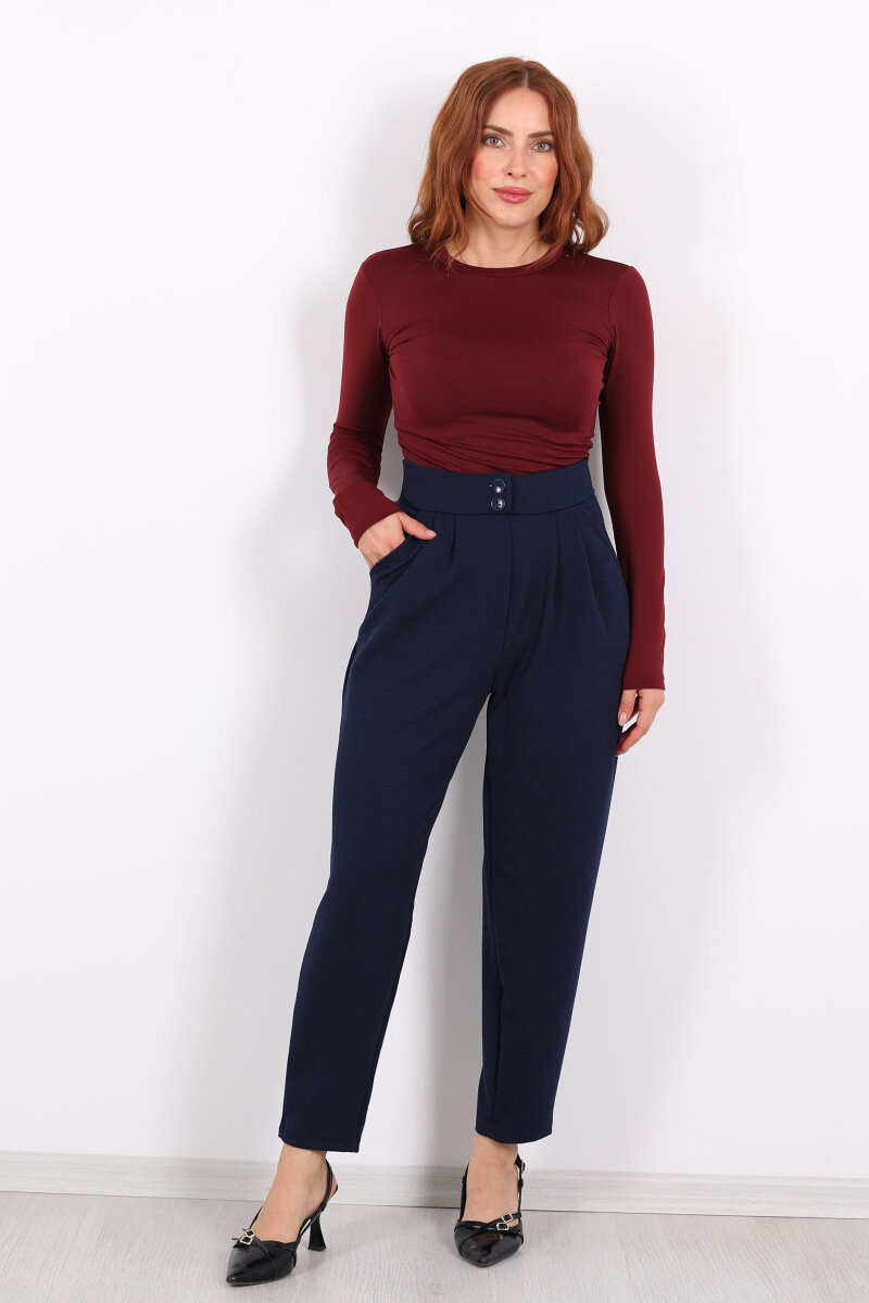 Pensli Lacivert Kadın Balon Pantolon - 3