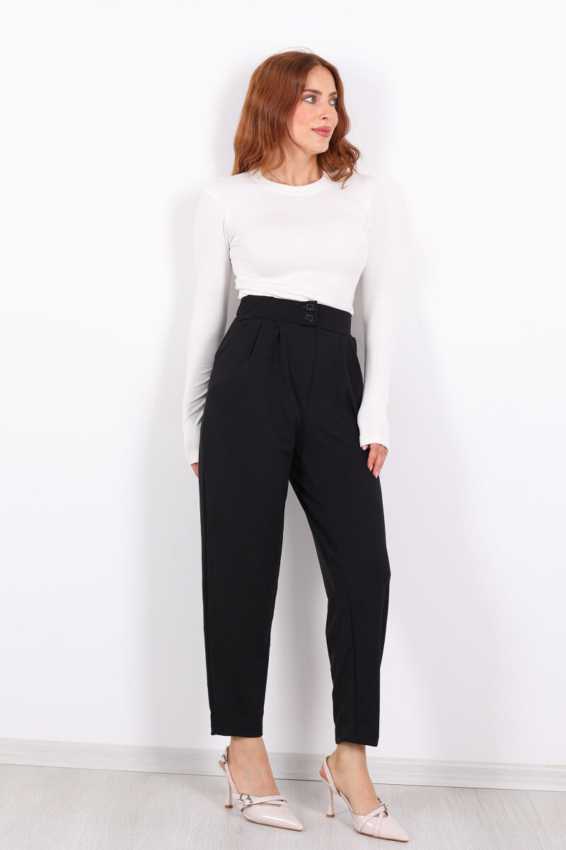 Pensli Siyah Kadın Balon Pantolon - 3