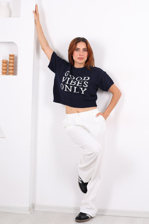 Pileli Beyaz Kadın Kumaş Pantolon - Berox