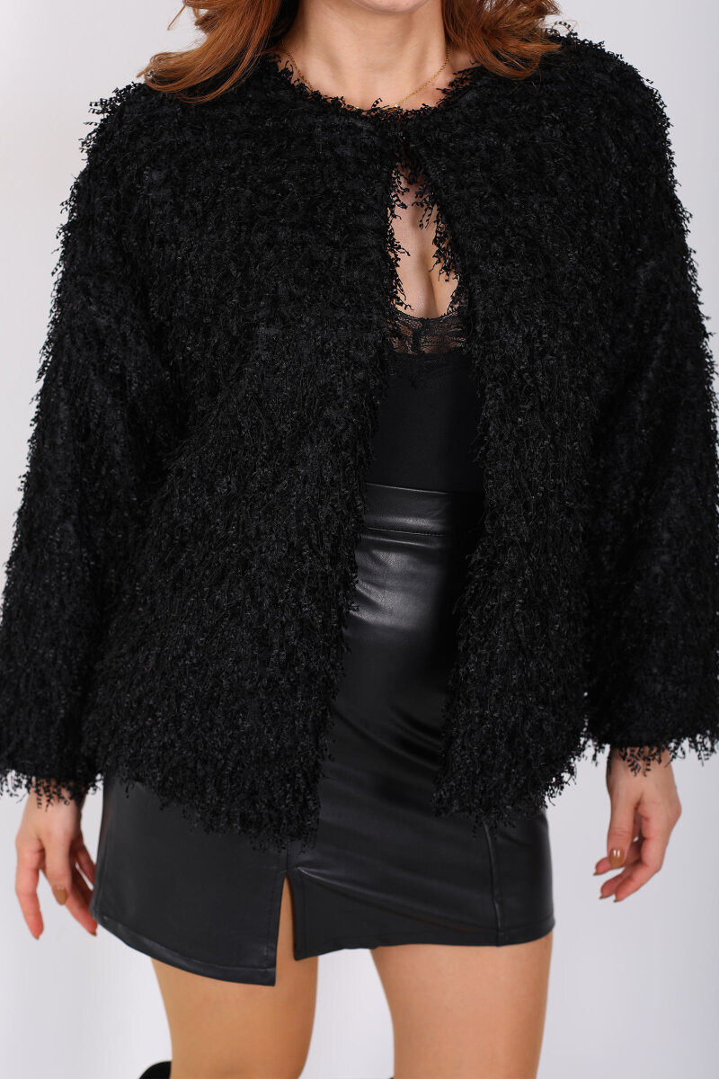 Sakallı Siyah Kadın Ceket - 2