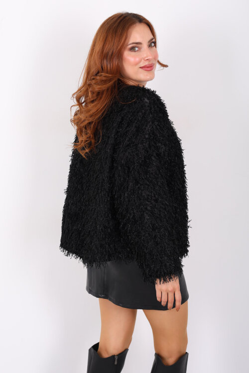 Sakallı Siyah Kadın Ceket - 6