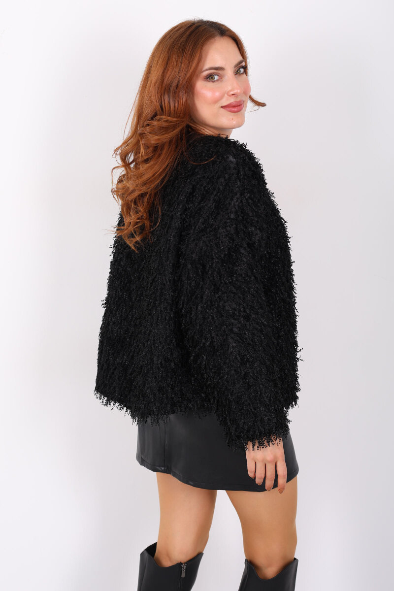 Sakallı Siyah Kadın Ceket - 6