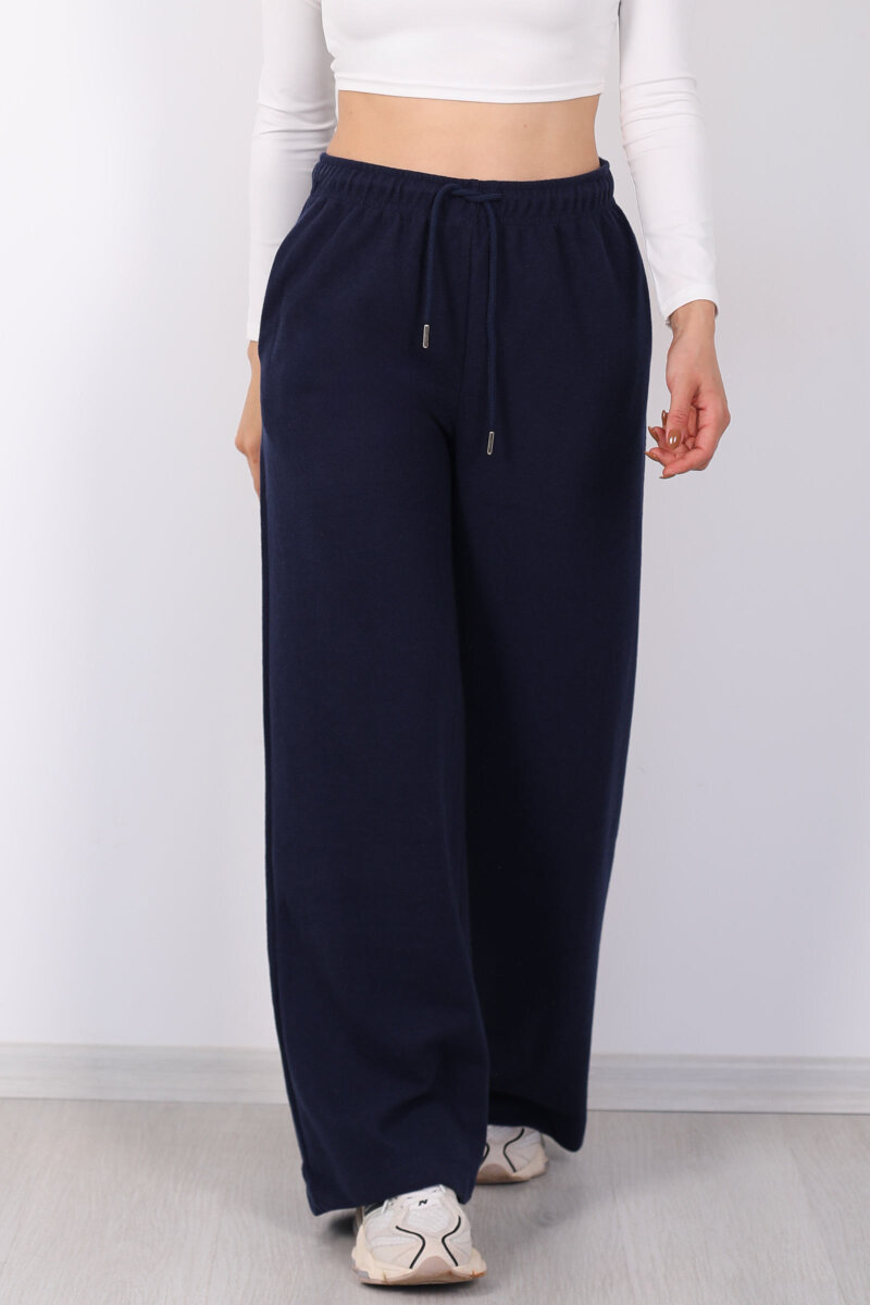 Selanik Boru Paça Lacivert Kadın Pantolon - 2